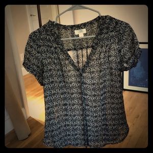 Short sleeve button up blouse